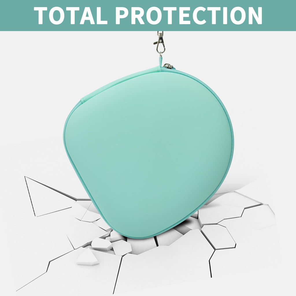 Mint green headphone case demonstrating impact-resistant total protection