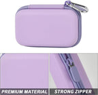 Lavender hard EVA music player case with strong zipper and carabiner