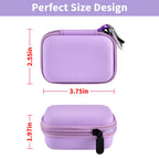 Purple portable charger case dimensions with compact hard-shell design