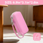 Pink 3D printing pen case dimensions with shockproof shell and wrist strap