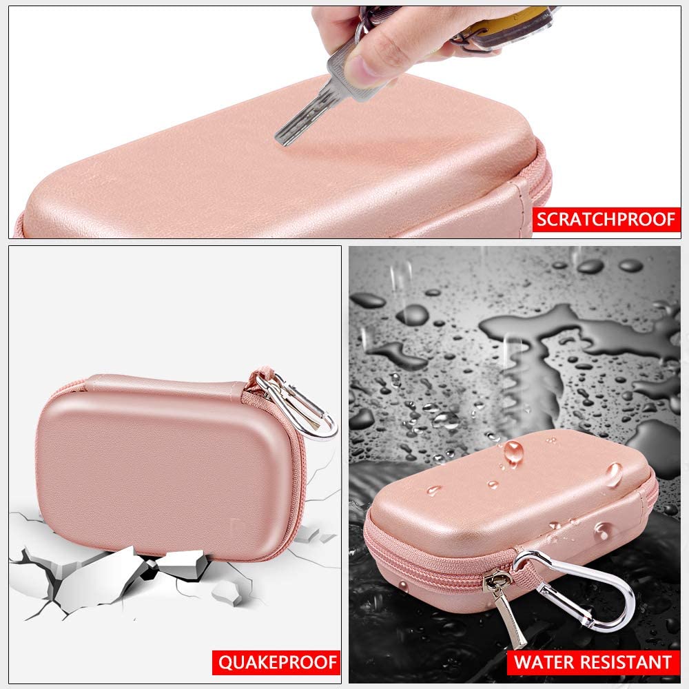 Rose gold music player case demonstrating scratch, impact, and water-resistant protection