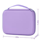 Purple 42-slot jewelry organizer dimensions: 10 by 7.25 by 2.25 inches