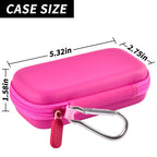 Pink MP3 player case dimensions: 5.32 by 2.75 by 1.58 inches