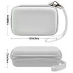 White 3-in-1 charging station case dimensions: 6 by 4 by 2 inches