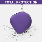 Purple headphone case demonstrating impact-resistant total protection