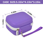 Purple mini printer case dimensions: 5.32 by 4.13 by 3.15 inches