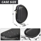 Black headphone case dimensions with water-resistant and anti-fall protection