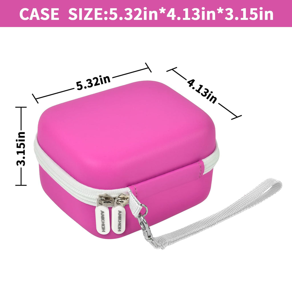 Magenta mini printer case dimensions: 5.32 by 4.13 by 3.15 inches