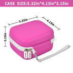 Magenta mini printer case dimensions: 5.32 by 4.13 by 3.15 inches
