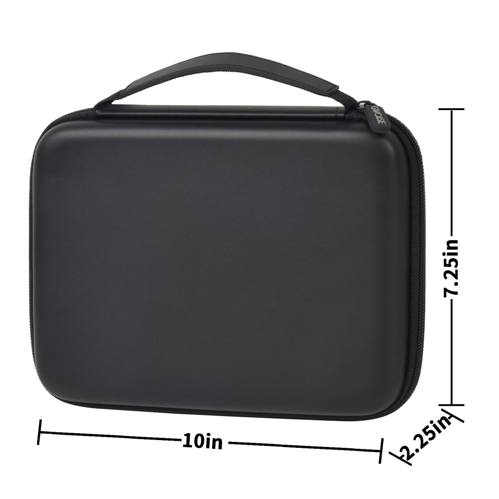 Black 42-slot jewelry organizer dimensions: 10 by 7.25 by 2.25 inches