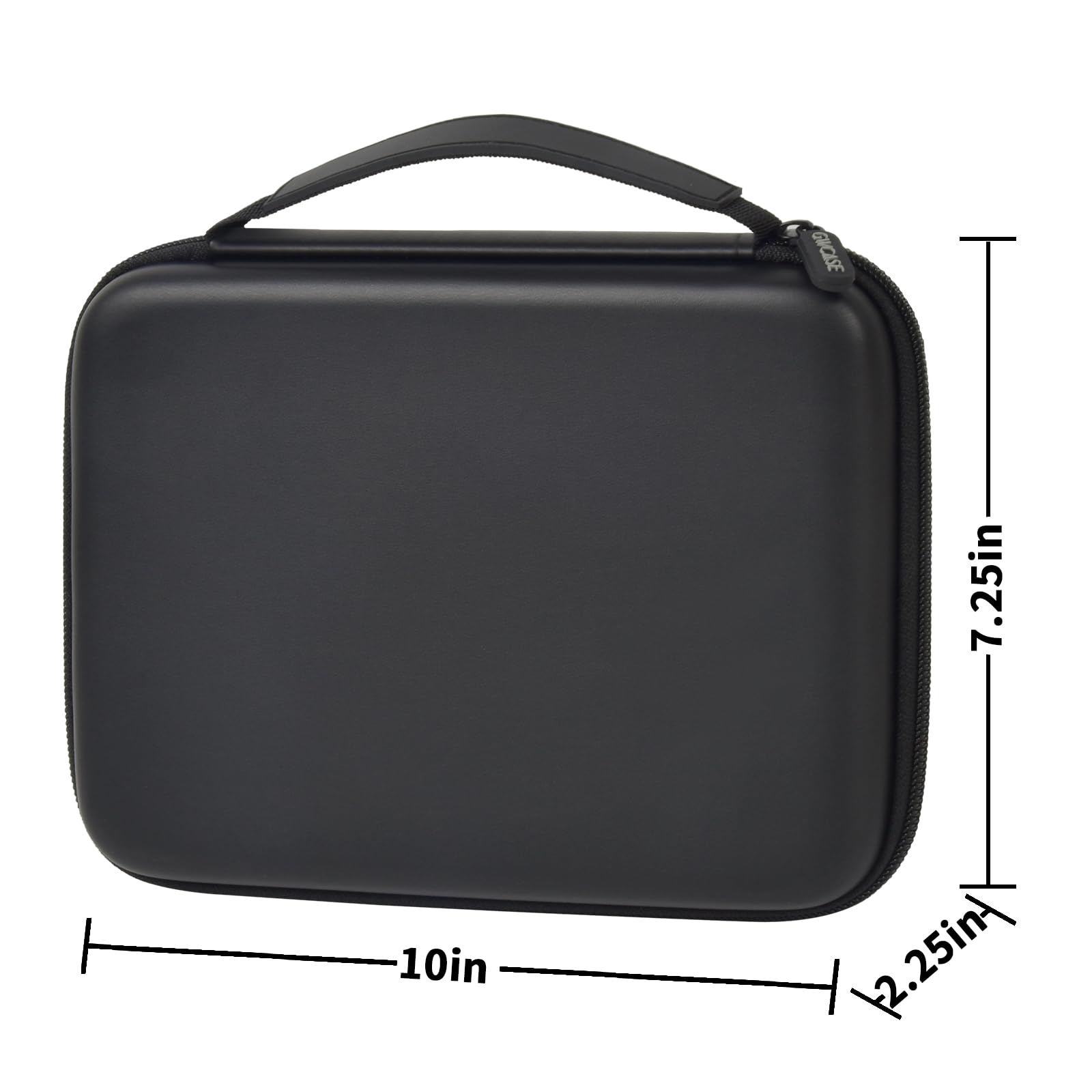 Black 42-slot jewelry organizer dimensions: 10 by 7.25 by 2.25 inches