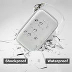 White charging station organizer demonstrating shockproof and water-resistant protection