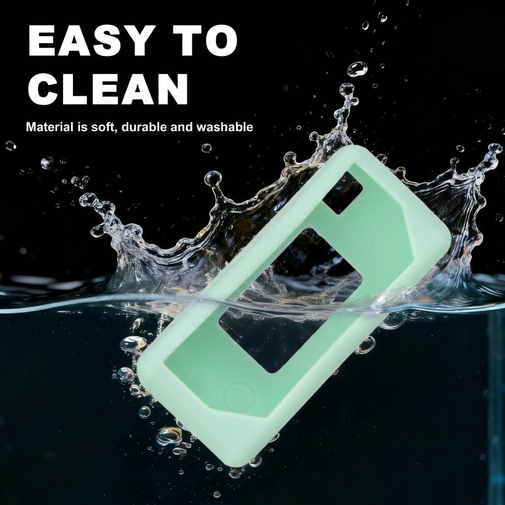 Mint green silicone case for Kodak Charmera keychain camera washable, easy-clean design demonstration