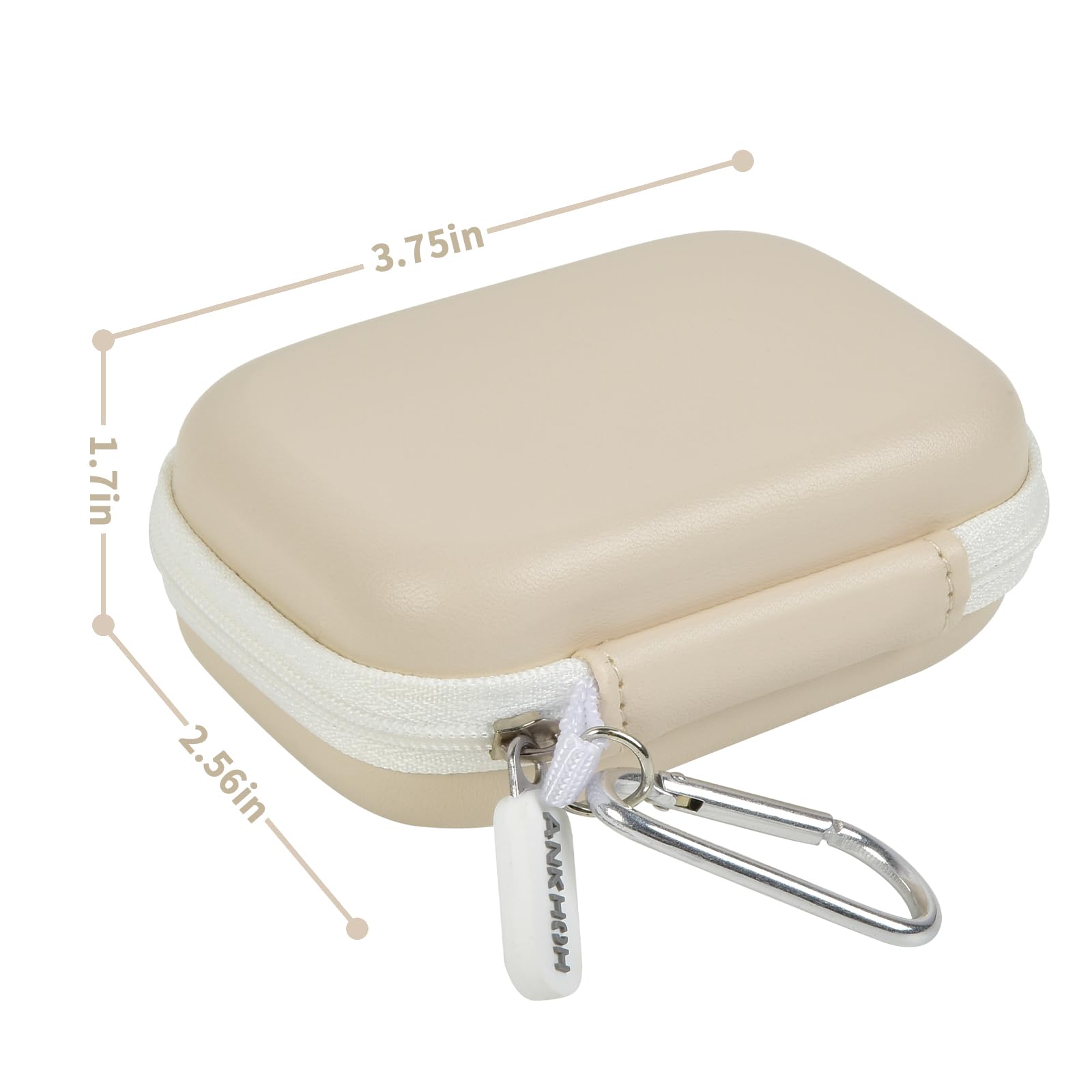 Ivory portable SSD case dimensions with attached carabiner