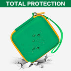 Green kids instant print camera case hard shell impact protection demonstration