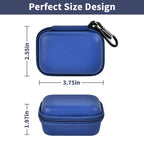 Navy blue portable charger case dimensions with compact hard-shell design
