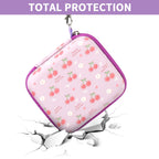 Floral pink kids instant print camera case hard shell impact protection demonstration