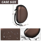 Brown headphone case dimensions with water-resistant and anti-fall protection