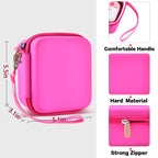 Magenta kids instant print camera case dimensions and protective features overview