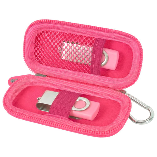 USB Flash Drive & SD Card Organizer | ALKOO – Rose Red – protective case product view