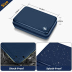 Blue professional clipper case dimensions with shockproof and splash-resistant hard shell