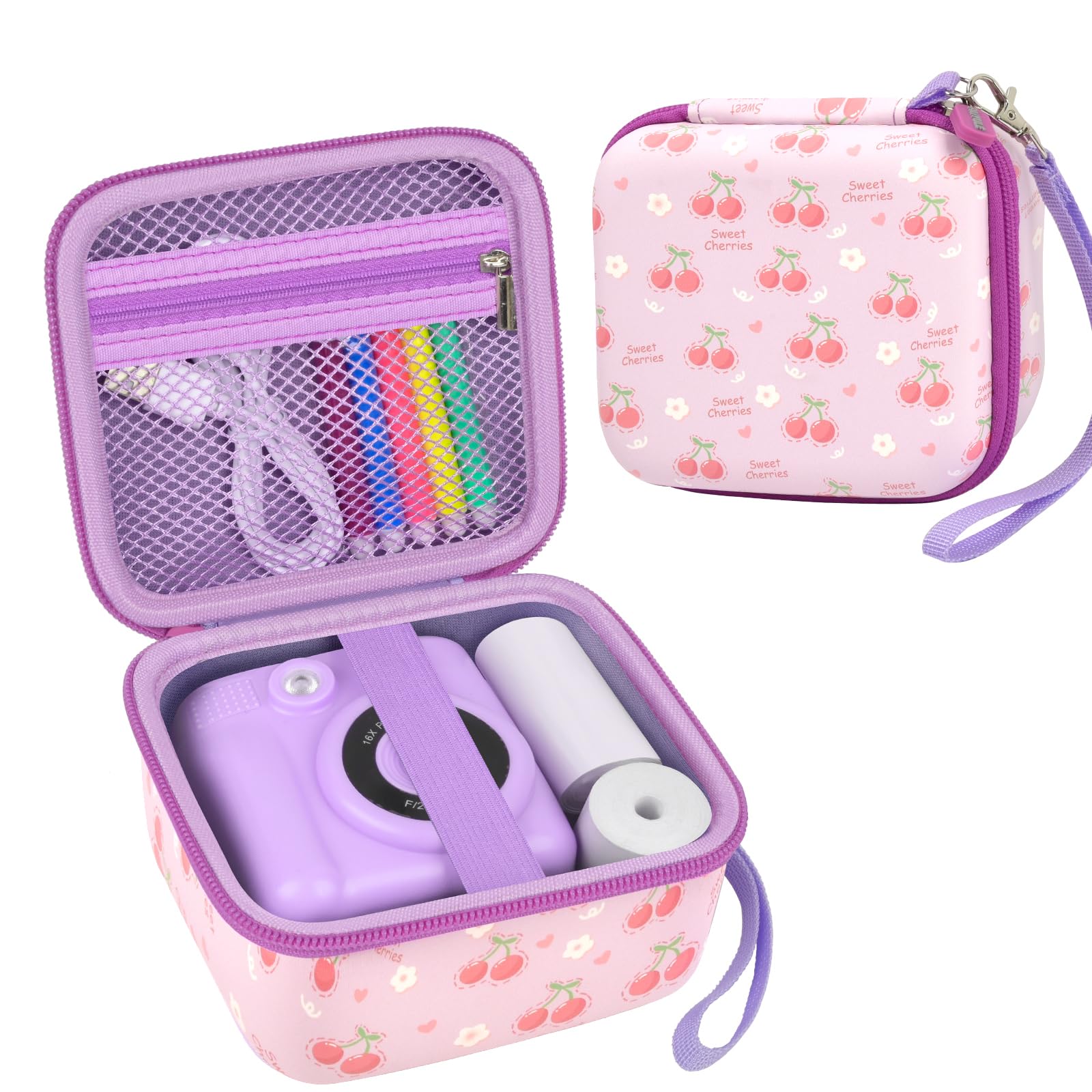 Kids Instant Print Camera Case | ALKOO – Light Purple – protective case product view