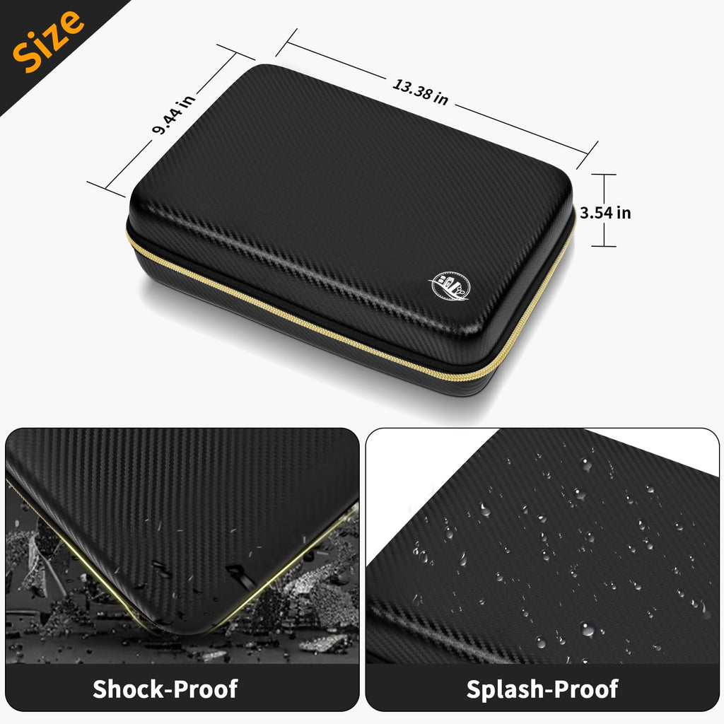 Black clipper case dimensions with shockproof and splash-resistant hard shell