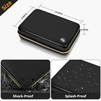 Black clipper case dimensions with shockproof and splash-resistant hard shell