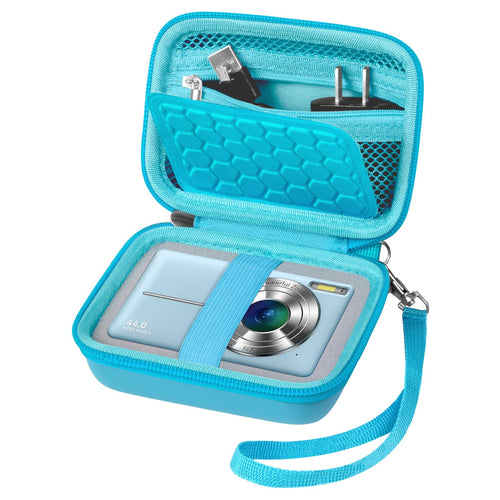 Camera Travel Case for Kodak, Canon & Sony – Sky Blue – protective case product view