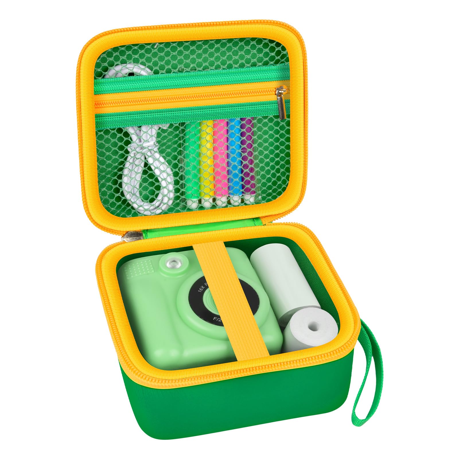 Kids Instant Print Camera Case | ALKOO – Grass Green – protective case product view
