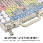 Clear gray 269-slot battery organizer case dustproof and water-resistant hard case demonstration