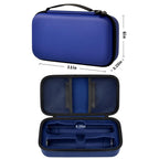 Navy JBL wireless microphone case dimensions with dual storage layout