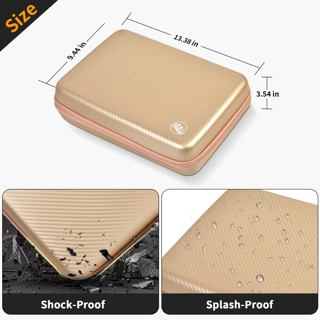 Beige clipper case dimensions with shockproof and splash-resistant hard shell