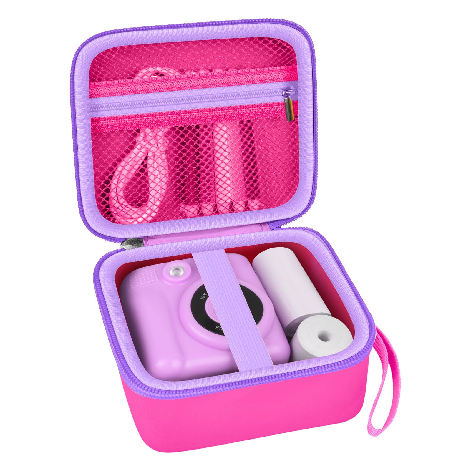 Kids Instant Print Camera Case | ALKOO – Bright Pink – protective case product view