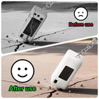 White with colorful camera graphic silicone case for Kodak Charmera keychain camera drop-protection demonstration with keychain attached