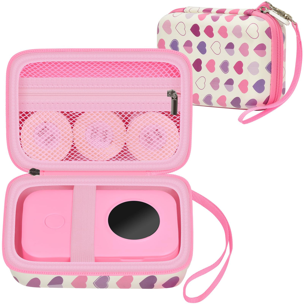 for Phomemo & for NIIMBOT Label Maker Case | ALKOO – Lovepink – protective case product view