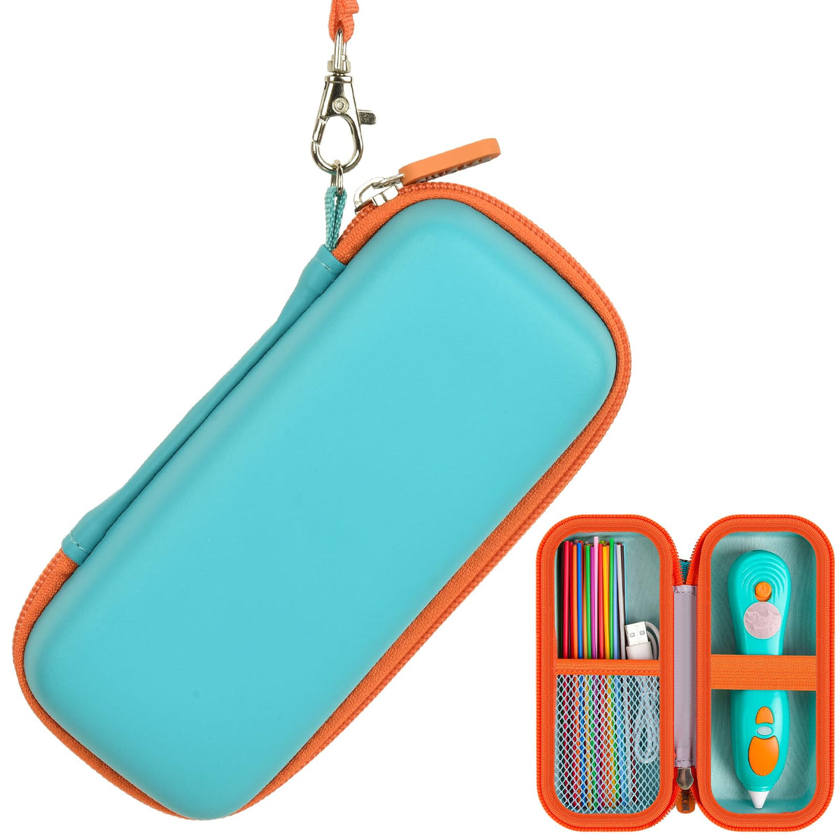 for 3Doodler Start+ 3D Pen Travel Case | ALKOO – Light Green – protective case product view