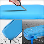 Bright blue music player case demonstrating scratch, impact, and water-resistant protection