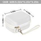 White mini printer case dimensions: 5.32 by 4.13 by 3.15 inches