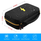 Black and yellow multimeter case dimensions with shockproof, water-resistant, and scratch-resistant shell
