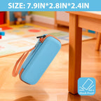 Blue 3D printing pen case dimensions with shockproof shell and wrist strap