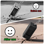 Black silicone case for Kodak Charmera keychain camera drop-protection demonstration with keychain attached