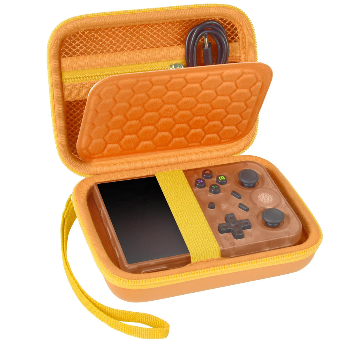 R36S & RG353V Handheld Console Case | ALKOO – Orange / Orange – protective case product view