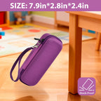 Purple 3D printing pen case dimensions with shockproof shell and wrist strap
