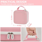 Pink NIIMBOT label maker case dimensions with handle and dual zippers