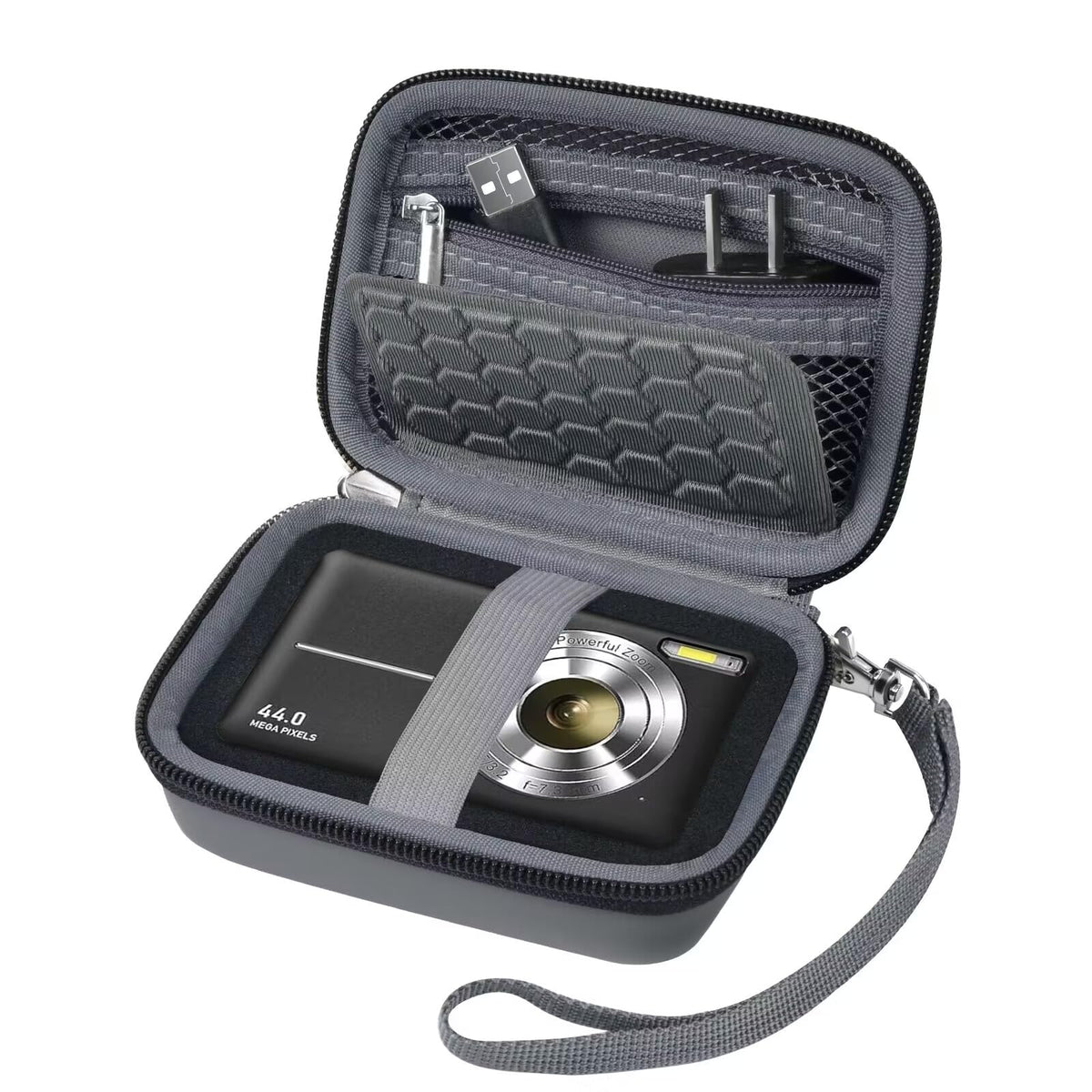 Camera Travel Case for Kodak, for Canon & for Sony – Dark Grey – protective case product view