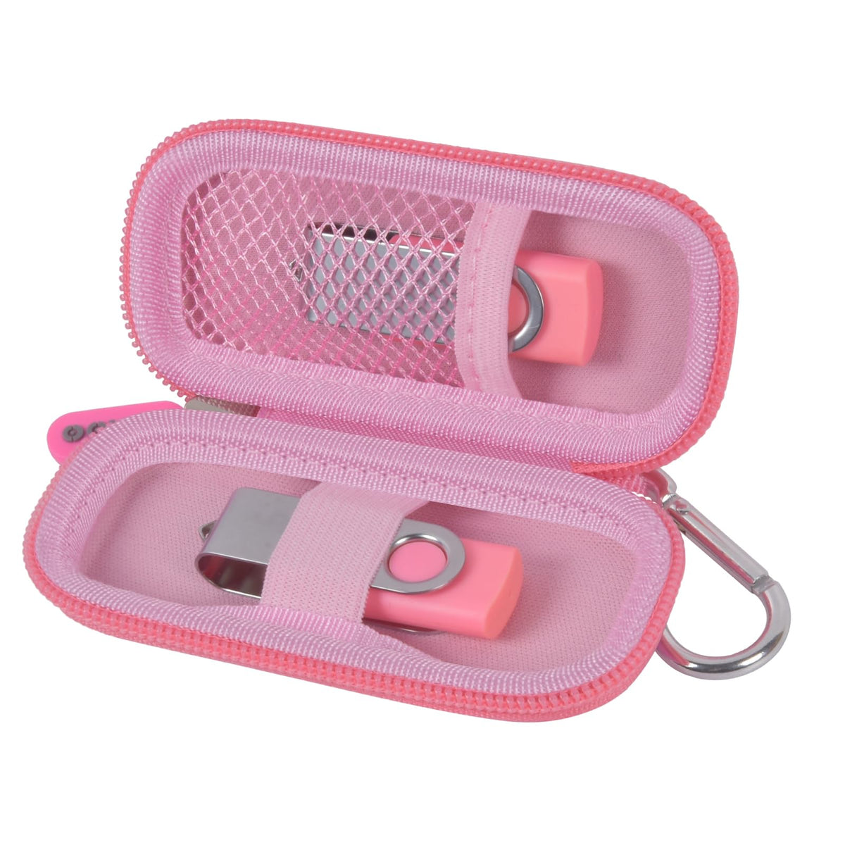 USB Flash Drive & SD Card Organizer | ALKOO – Pink – protective case product view