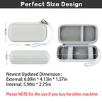 White power bank case dimensions with divided interior and detachable wrist strap