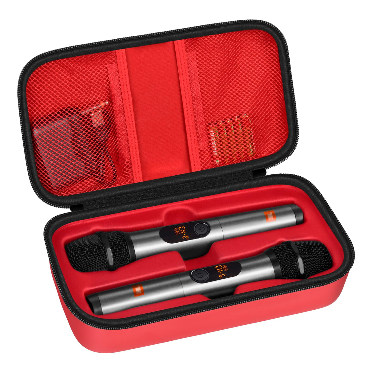 Case for JBL PartyBox Wireless Mic System | ALKOO – Red – protective case product view
