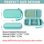 Mint green power bank case dimensions with divided interior and detachable wrist strap